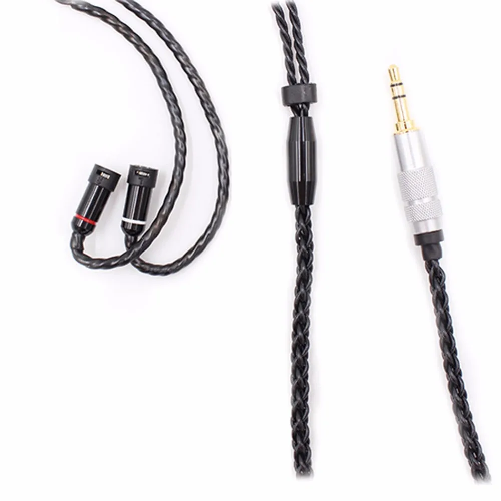 TOP-HiFi  Free Shipping 1.2m 8 Cores Audio Upgrade Cable Compatible with ie8i/ie80/ie80s Headphones enlarge
