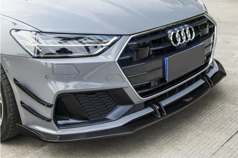 Диффузор переднего бампера для Audi A7 S7 2019 2020 2021 из углеродного волокна спойлер