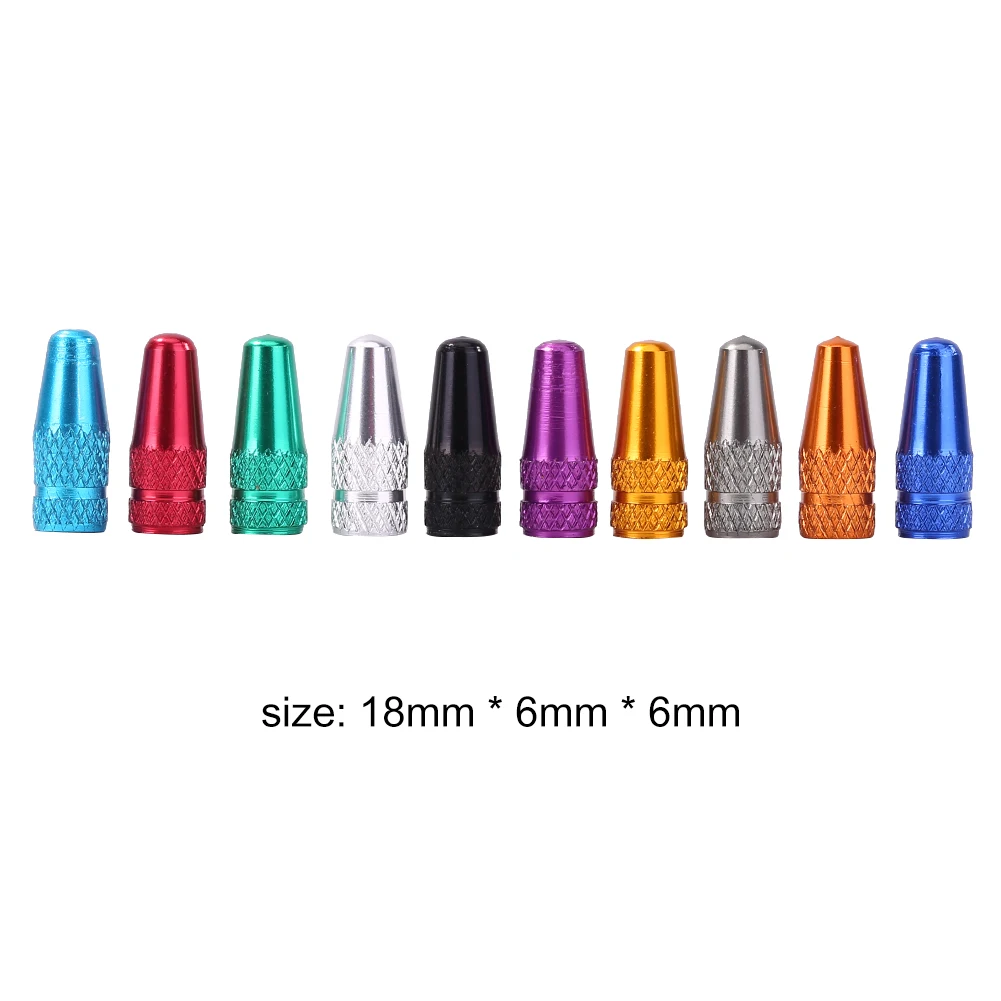 

40pcs Colorful Aluminum Alloy Bike Valve Caps Lightweight Durable Bicycle Wheel Tyre Tire French Valve Dust-proof Covers