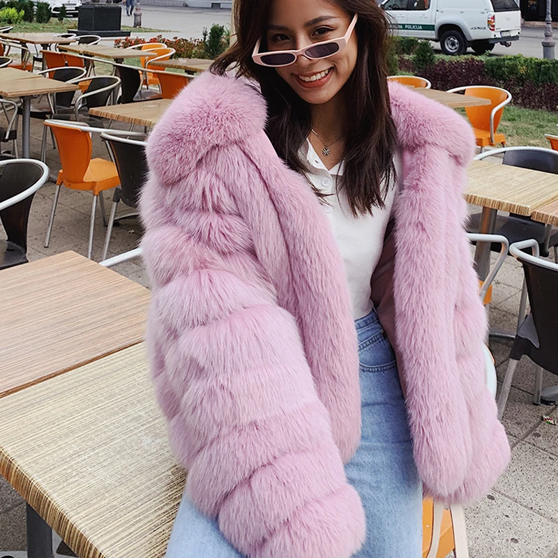 Женская меховая куртка из натурального Лисьего меха | одежда