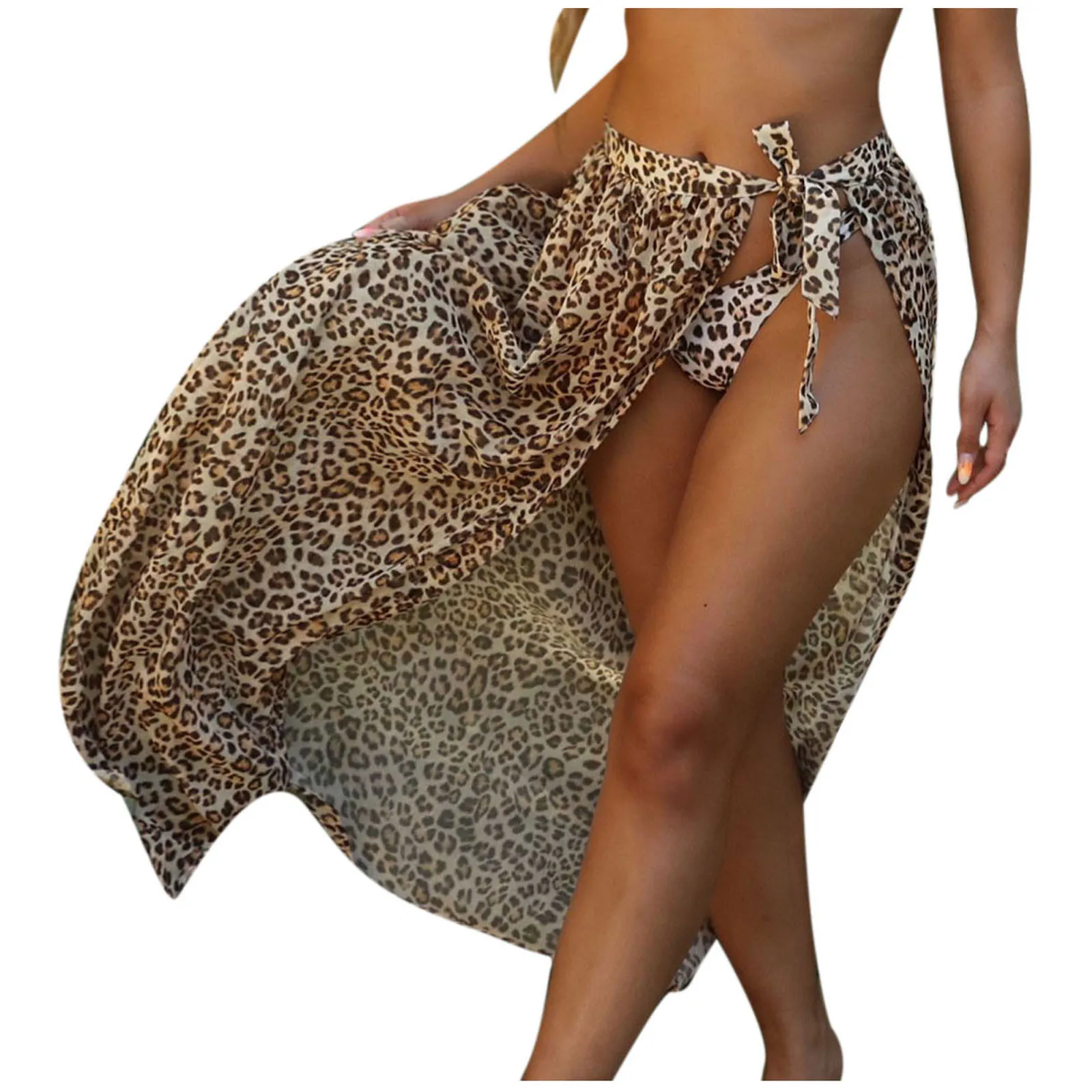 

Sexy Print skirt with gauze wrap beach towel Women Printed Swimsuit Cover Up Mesh Bikini Swimwear Beach Cover-Ups Wrap Skirt
