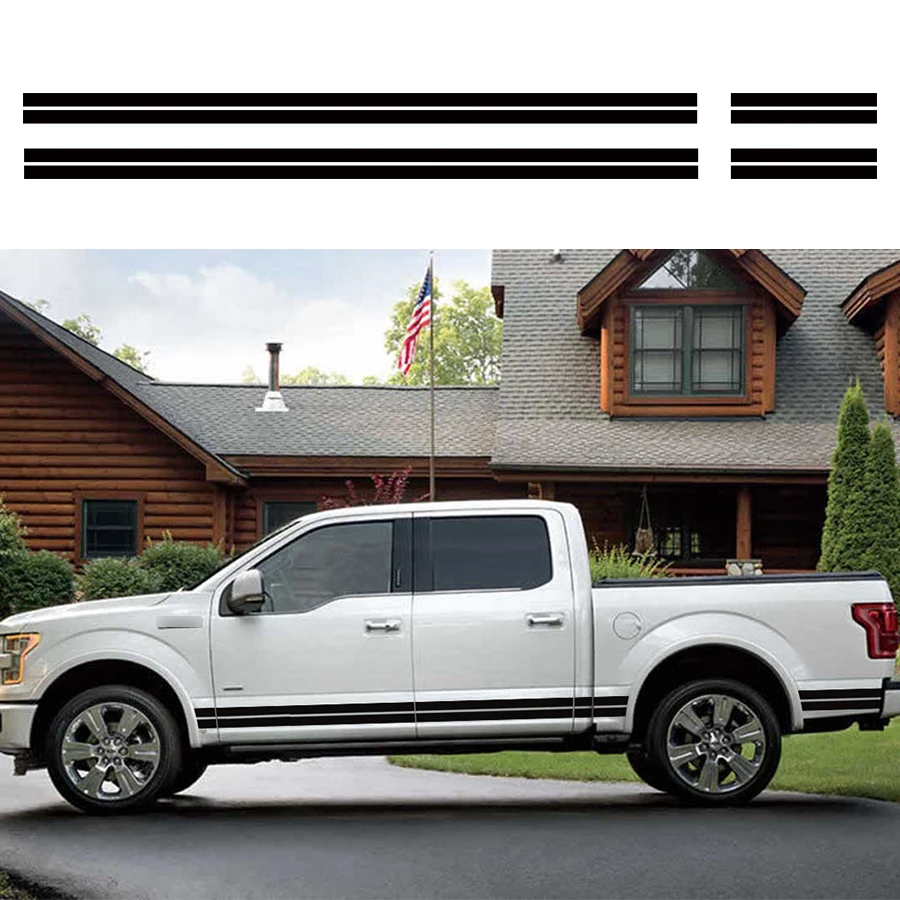 Наклейки для автомобиля боковые двери полосы градиентные графические виниловые