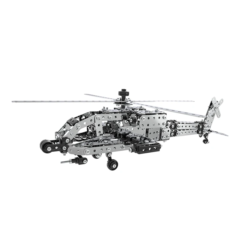 Apache военный вертолет 567 шт сплав составное здание Блоки обучающие игрушки для