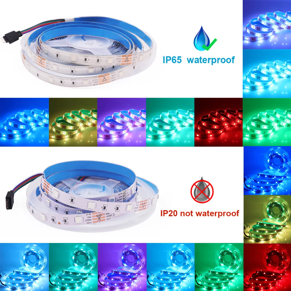 Светодиодная ленсветильник 5 20 м гибкая лампа с дистанционным управлением через