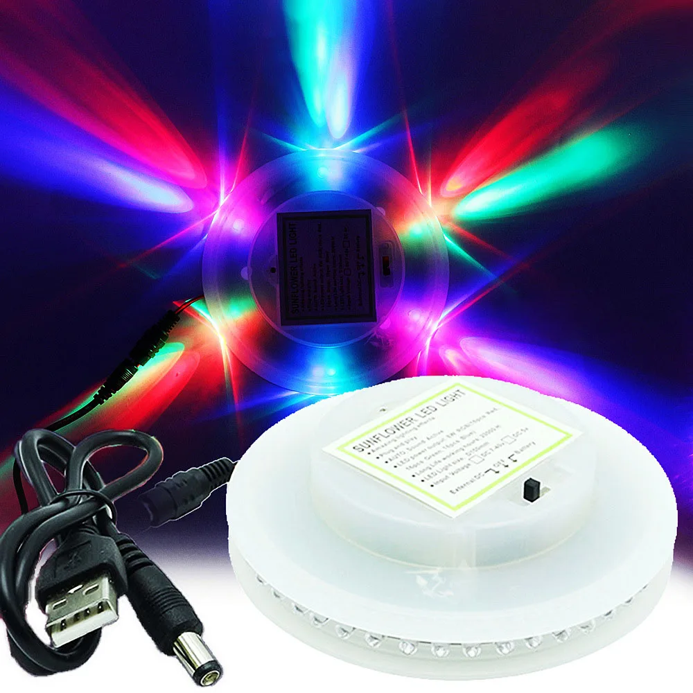 

DJ LED Lights 8W 7 Colors Laser Disco Light Projector Music Sound Activated Party Strobe Lamp for Stage Decor Home Club Bar KTV