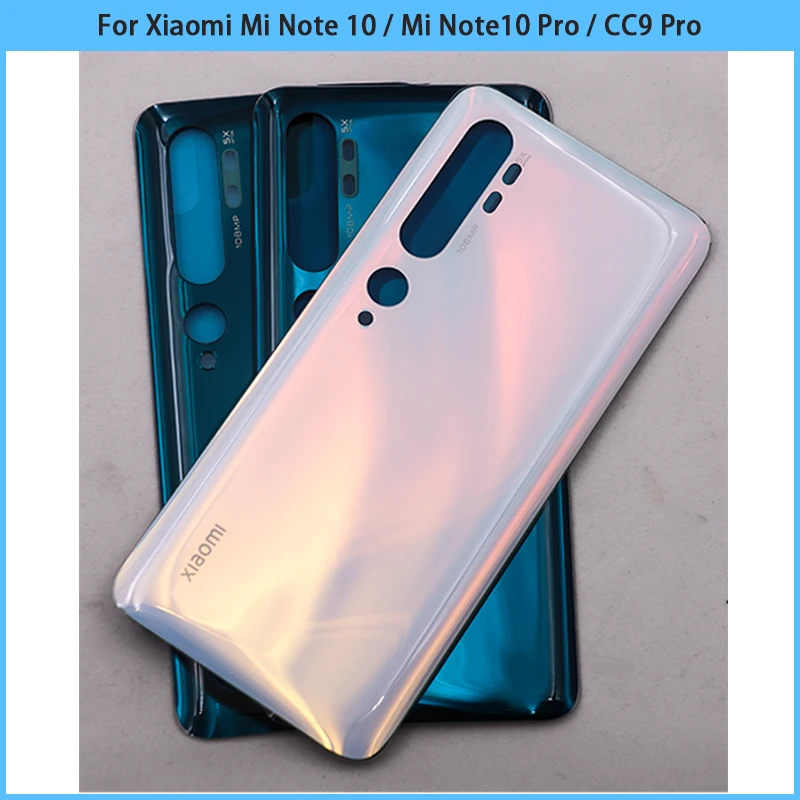 For Xiaomi Mi Note 10 Pro Battery Back Cover 3D Glass Panel Rear Door CC9 Note10 Housing Case Replace | Мобильные телефоны и