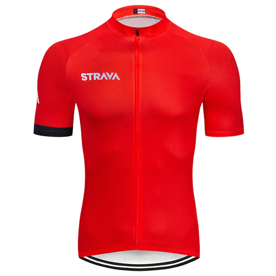 NO.15 Ropa Bicicleta de carretera STRAVA Team велосипедная одежда Летний велосипедный костюм с коротким рукавом мужской топ и низ нагрудник шорты - Цвет: NO.15