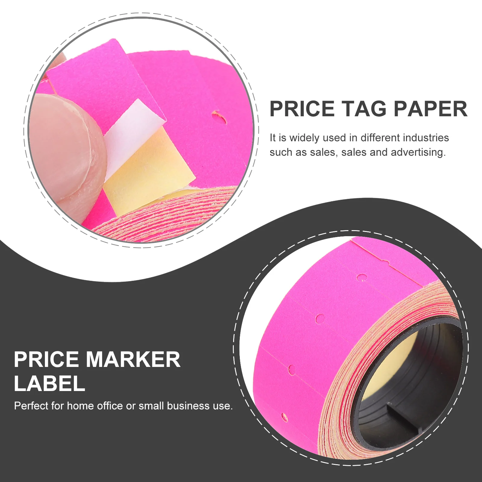 

10 Rolls Price Tag Sticker Adhesive Code Paper Supermarket Price Tag Paper