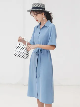 Женское шифоновое платье рубашка длинное приталенное трапеция с коротким