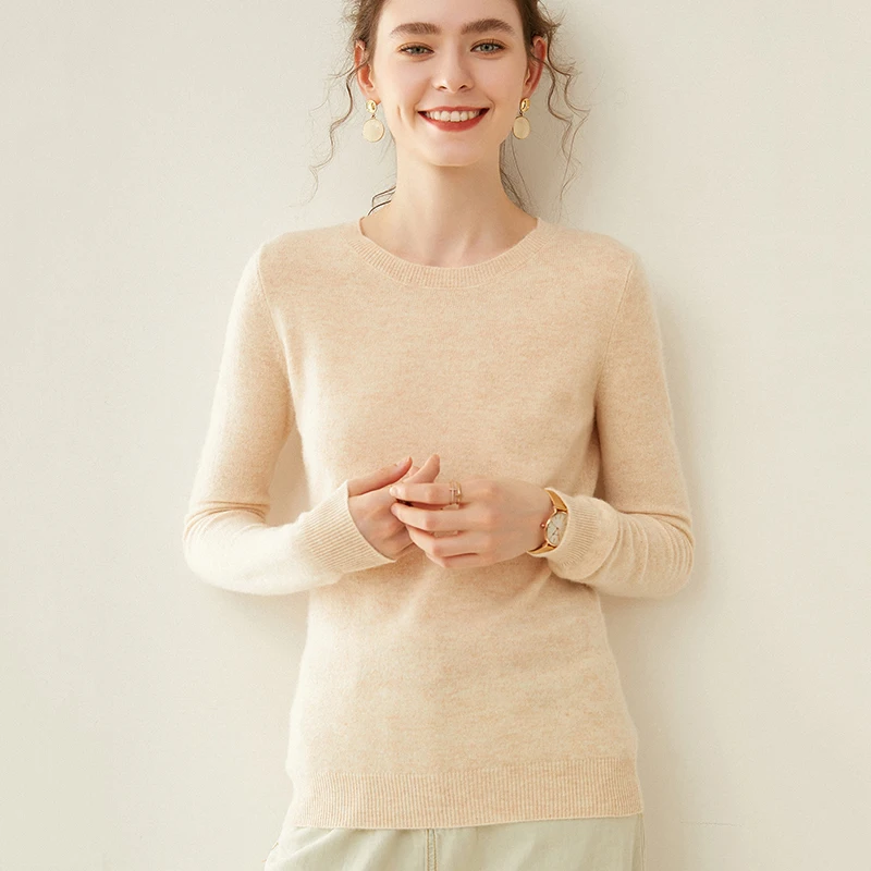 Новинка Осень-Зима Женский пуловер рубашка 100% австралийская шерсть | Женская
