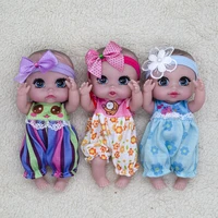 Карманные куклы из винила, Размер 15 см, с персиковые сердечки глазами, для девочек, одежда с ушами