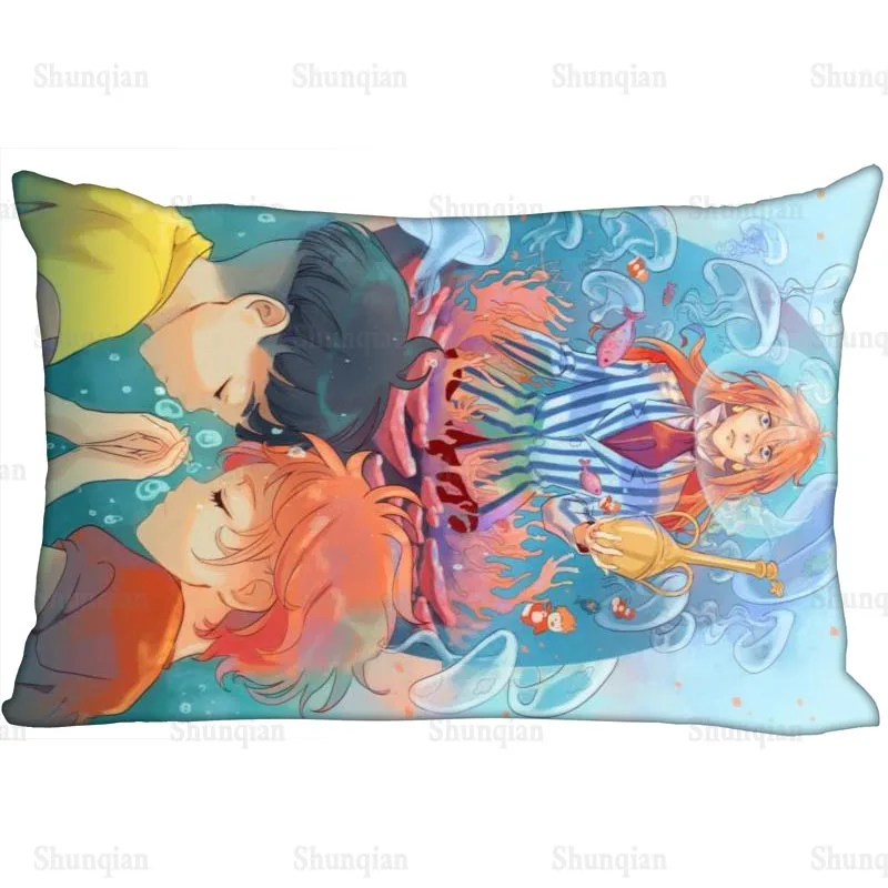 

Наволочка под заказ Ponyo на скале по морю, прямоугольная искусственная Обложка, атласная ткань, 50x75 см (с двух сторон) 0406