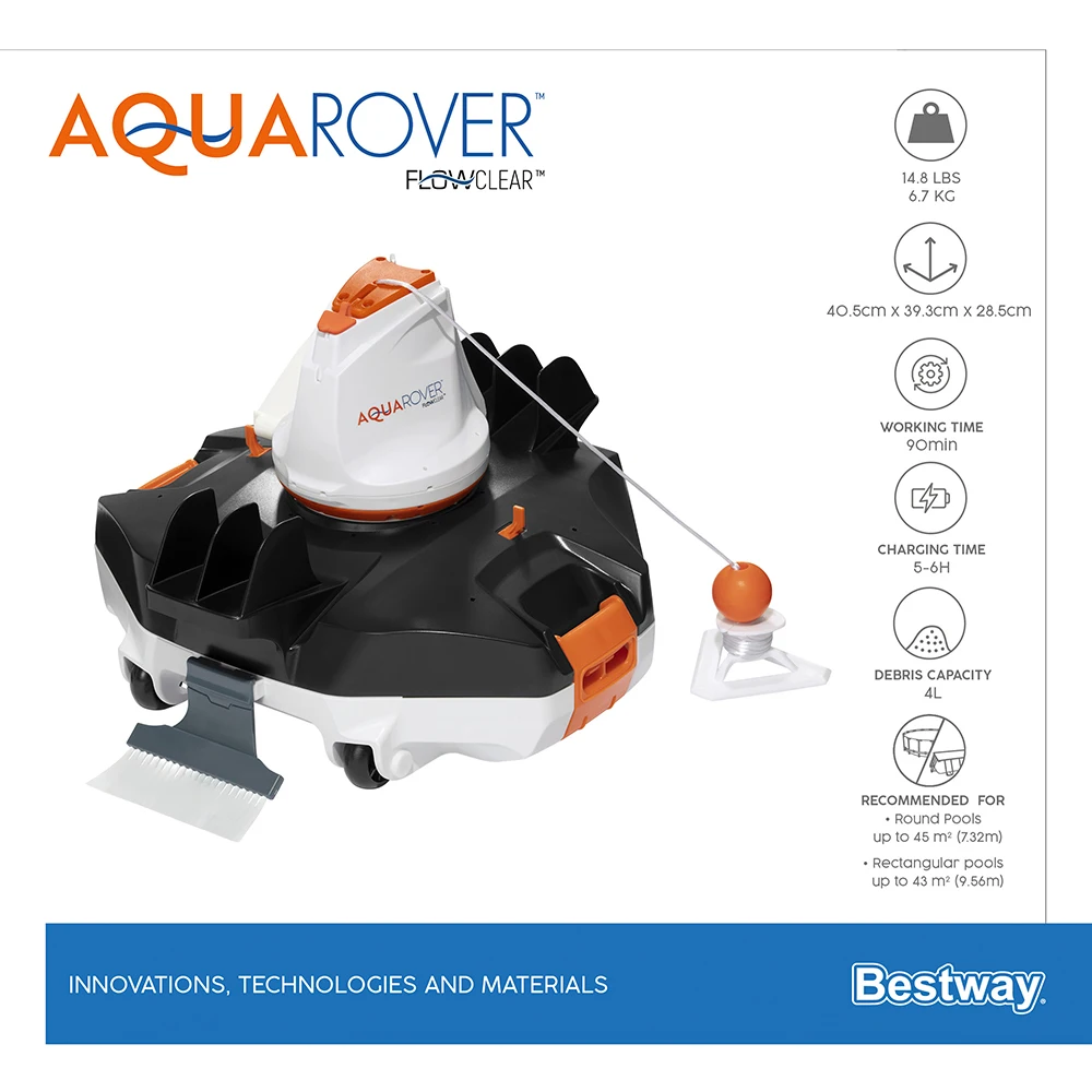 Bestway 58622 Flowclear AquaRover автономный очиститель бассейна робот долговечный