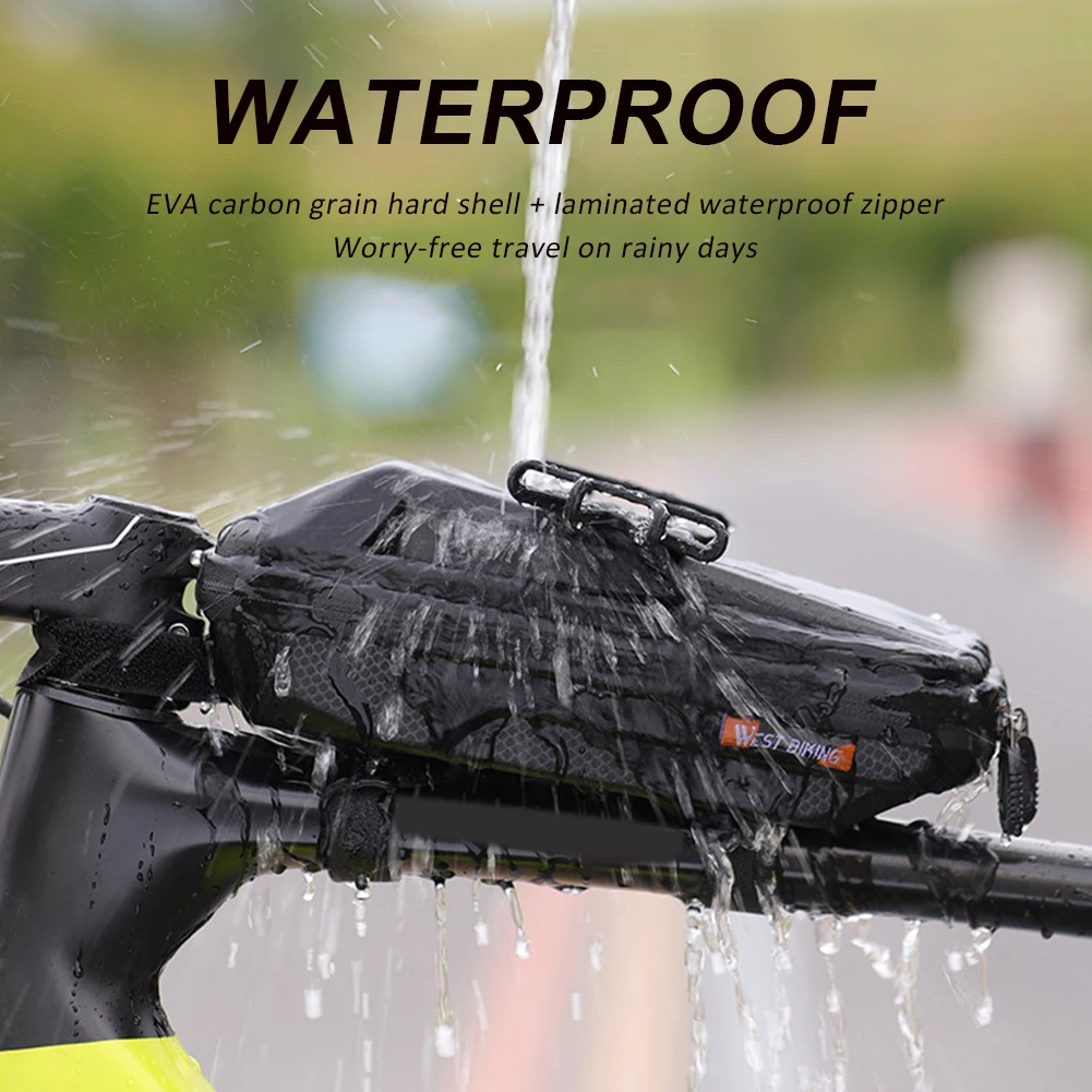 

Rainproof Bike Phone Holder Bag For 4-6.5' Front Phone Bag Special PC Hard Shell With Raincover Motorcycle Bike Accessories