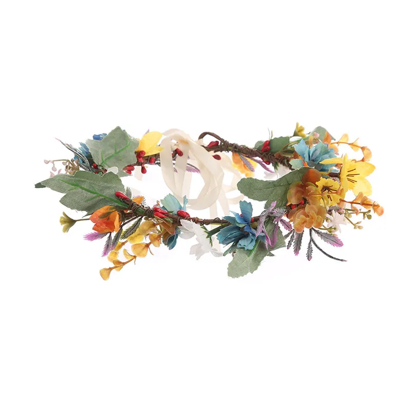 CC Цветочная Корона искусственный Венок Свадебные аксессуары для волос женщин