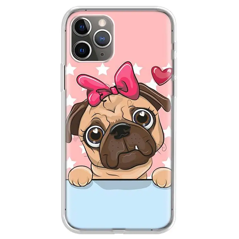 

Cute My Little Pugs Cartoon Phone Case for Apple iphone 11 Pro XS Max XR X 7 8 6 6S Plus 5 5S SE 10 Ten Gift Silicone Coque Cove