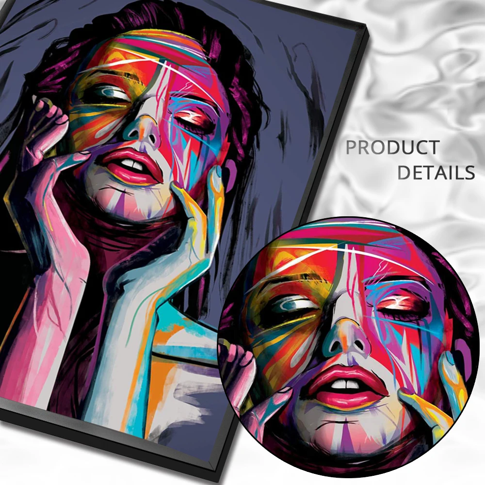 

Abstract Beautiful Women Canvas Painting Figure Picture Large Art Poster And Prints Flowers Girl For Living Room Home Decoration