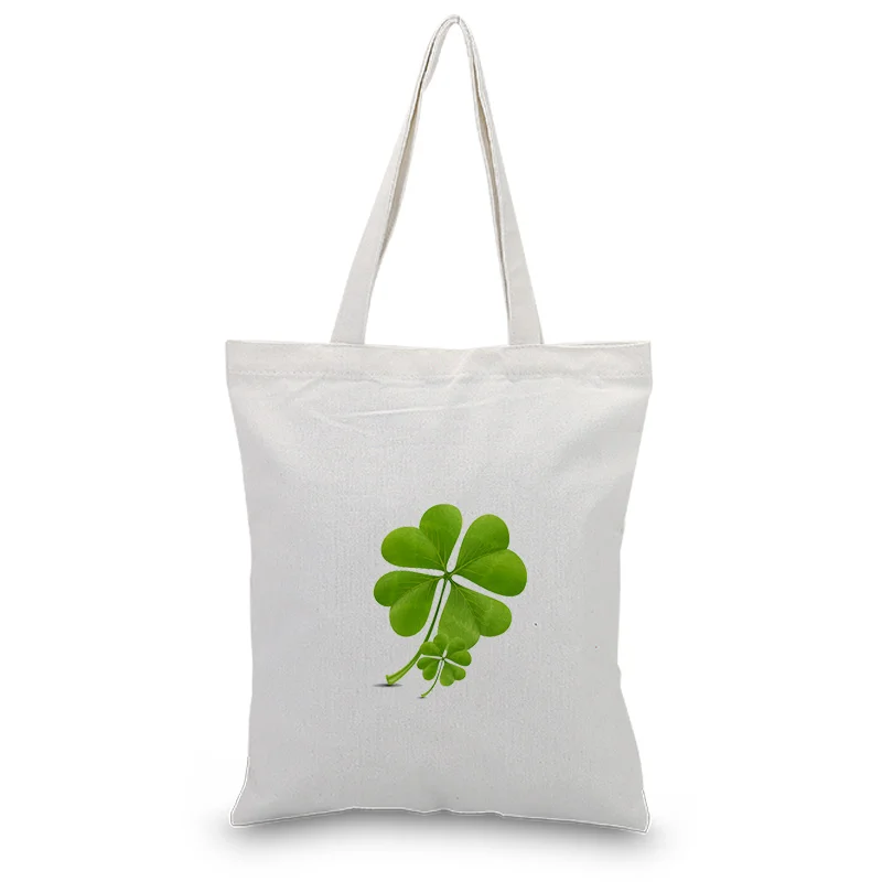Ручная сумка Холщовая Сумка ручная для рукоделия печать на заказ логотип клевер