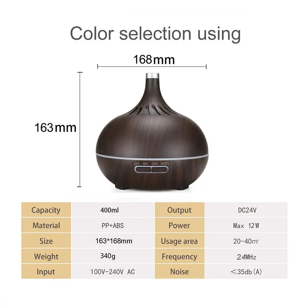 Ультразвуковой увлажнитель воздуха устройство для ароматерапии с Wi Fi 2 ч/4 ч
