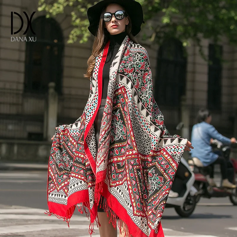 

Luxury Brand Scarf Unisex 2021 Female Male Canada Wool Cashmere Scarf Pashmina Tassels Women Men Wrap Warm Large Size 245*110cm