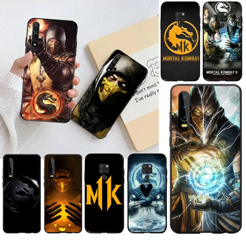 

YJZFDYRM Mortal Kombat Fashion Hard Black TPU Soft Phone Case for Huawei P40 P30 P20 lite Pro Mate 30 20 Pro P Smart 2019 prime