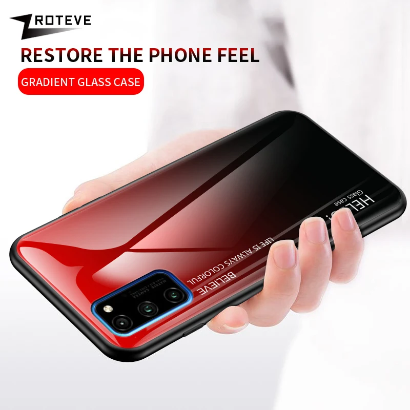 Чехол ZROTEVE для Huawei Honor View 30 чехол с градиентным стеклом мягким краем задняя крышка