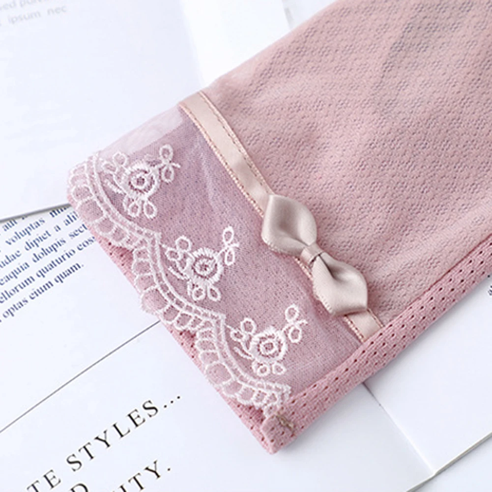 

Breathable Anti-skid Fashion Women Bowknot Ice Silk Soft Anti-UV Touch Screen Summer Driving Gloves for Summer