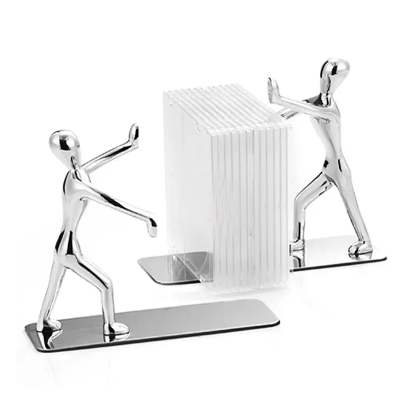 1 Pair Book Holder Humanoid Figure Non-Skid Art Desk Organizer Bookshelf Office Accessories Study Decoration |