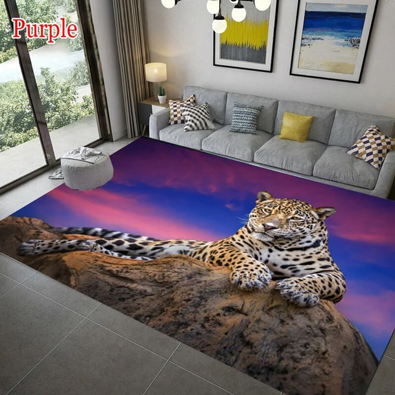 Leopard Tiger Lion Cat Non-slip Area Rugs Large Mat for Living Room Comfortable Carpet Soft Floor Bedroom | Дом и сад