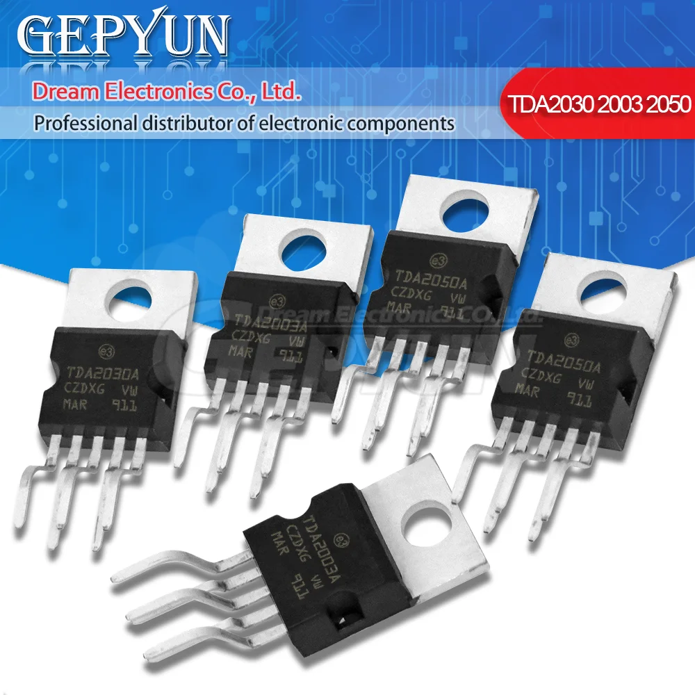 10 шт TDA2003 TDA2030 TDA2050 транзистор TO-220 TDA2003A TDA2030A TDA2050A TO220-5 TDA2003AV TDA2030AV TDA2050AV