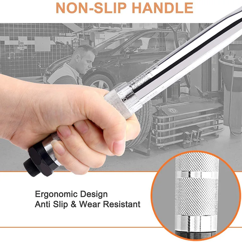 1/4 дюйма регулируемый динамометрический ключ с предустановленной настройкой 5-25