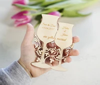 personalized wedding wine save the date wooden wedding favor magnets rustic wood slice magnet wedding invitations