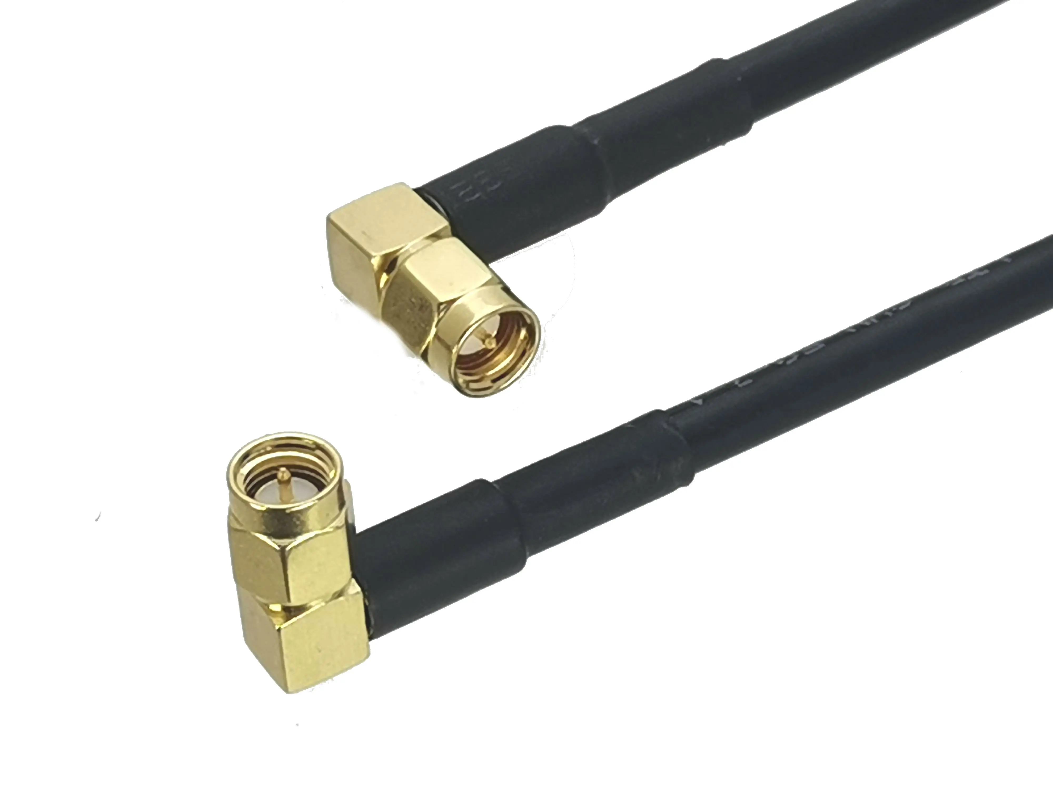 1 шт. RG58 SMA штекер RA прямоугольный разъем RF коаксиальный гибкий соединительный