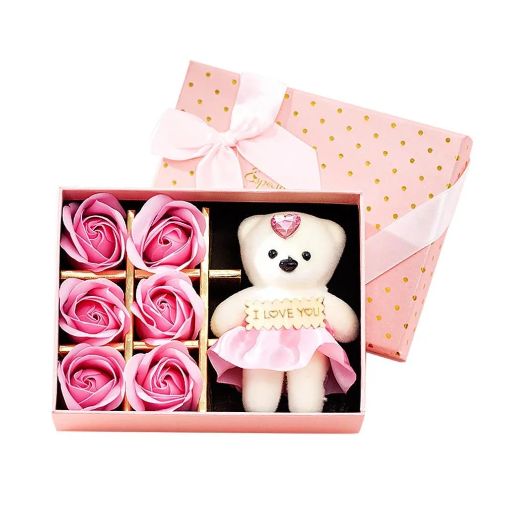 Мыло с розами головы свадебный подарок на день Святого Валентина декоративные