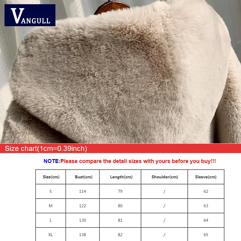 

Vangull Winter Thick Warm Faux Fur Coat 2019 New Fashion Women Hooded Long Sleeve Faux Fur Jacket Luxury Winter Fur Coats