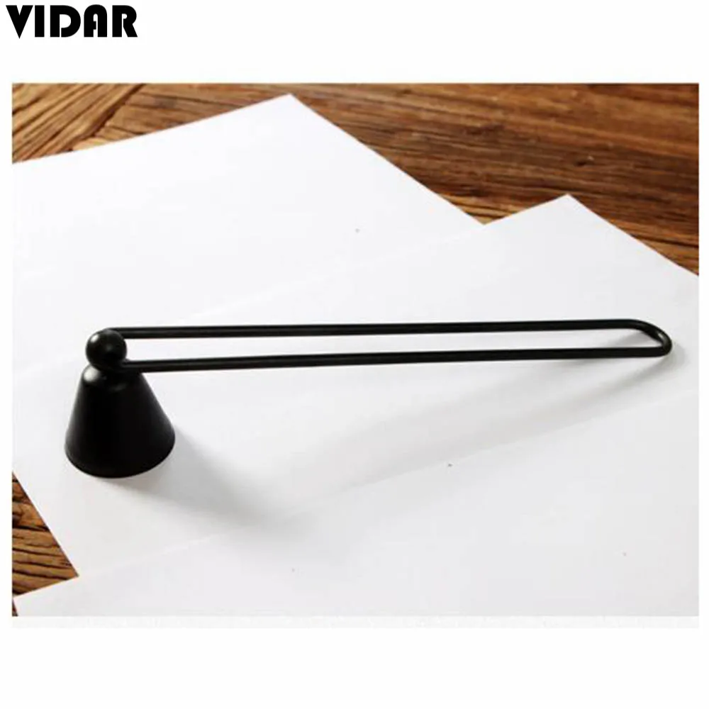

VIDAR Iron Smokeless Matte Black Candle Wick Bell Snuffer Candle Suppressor Home Hand Put Off Tool Kit Candle Accessories