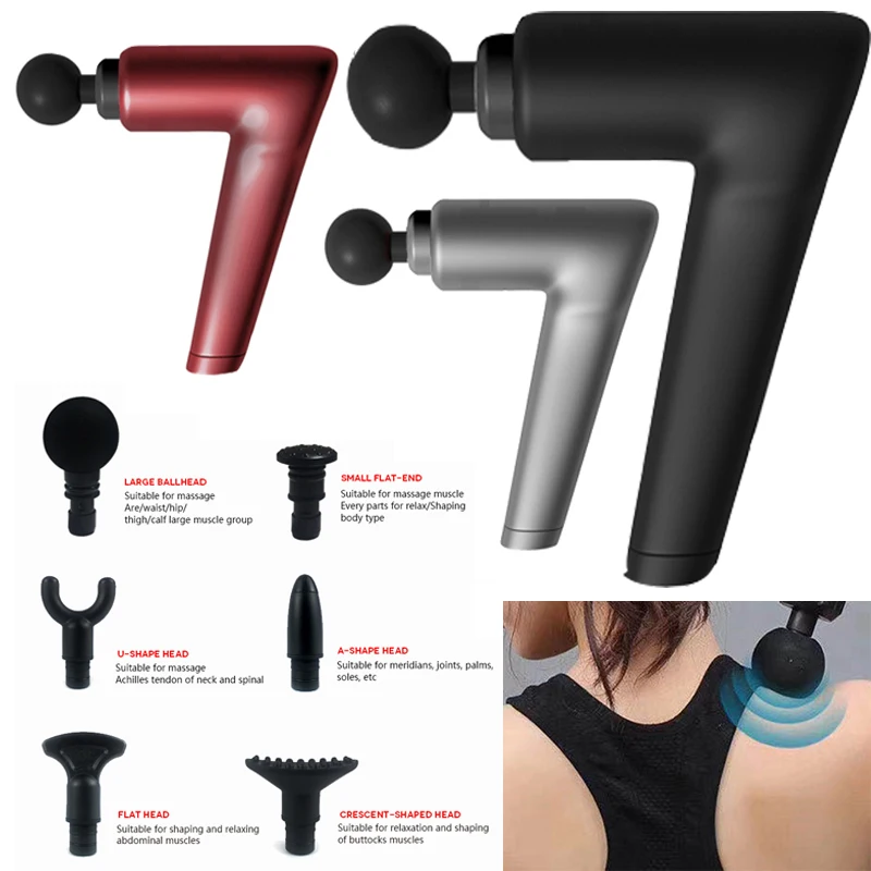 Massage Gun Muscle Fascia Pain Relief Electric Body Hit Sport Fitness Shaping Relaxation Equipment | Красота и здоровье