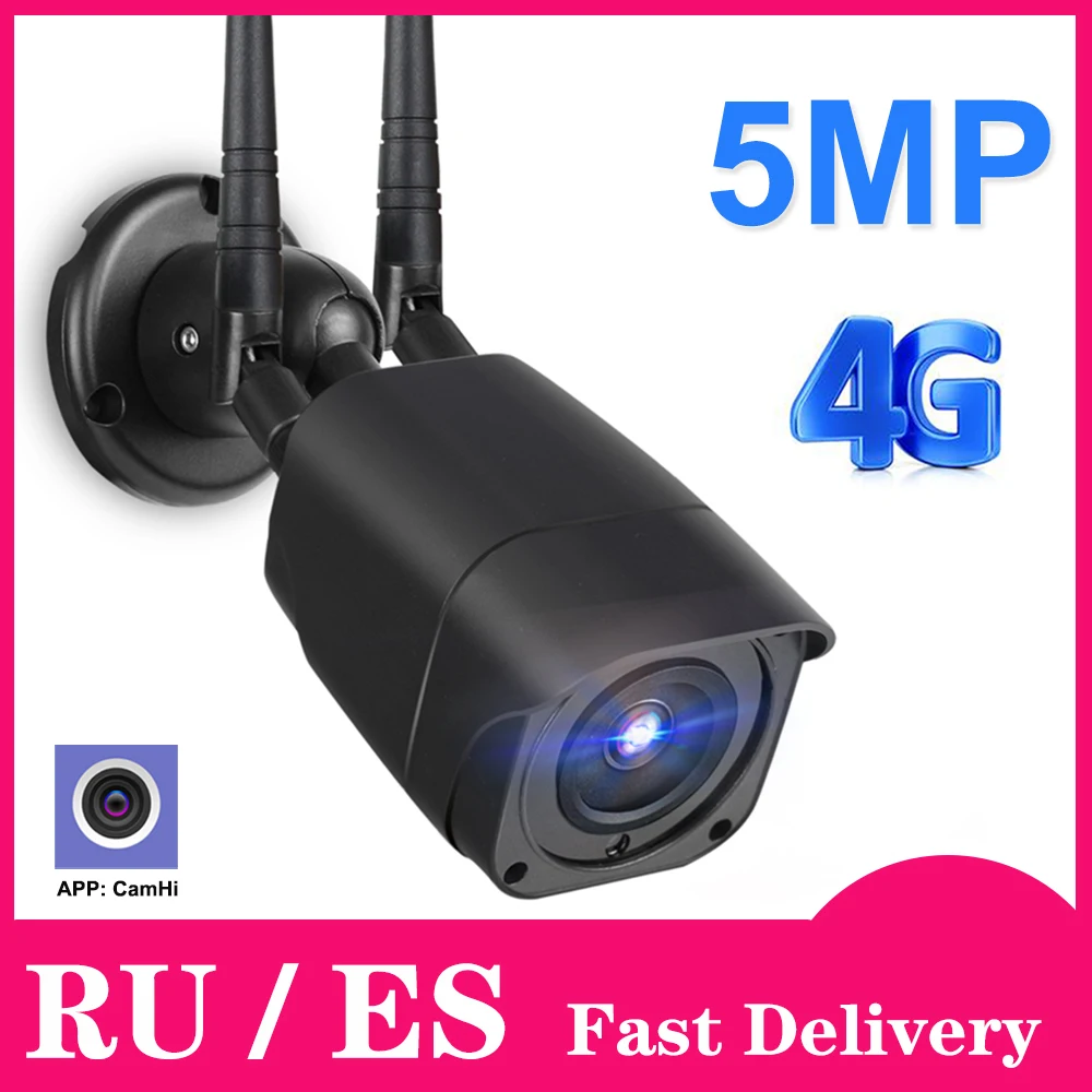 

IP Camera Outdoor 5MP 1080P HD 3G 4G CCTV Camera With SIM Card GSM Two Way Audio 2MP Wireless Security Camera Metal CamHi
