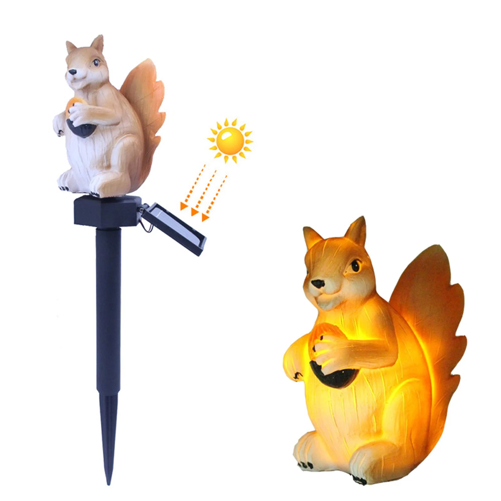 

Сад солнечный светильник Открытый сад лампы на солнечных батареях с изображением белки Форма газонный светильник на солнечной энергии сол...