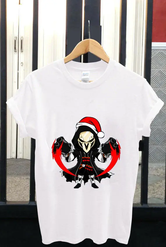 Ограниченная серия Overwatch Reaper Gaming Christmas Мужская футболка Размер США: S-3XL |
