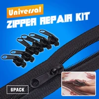 6pcsset universal zipper repair kit zipper repair kit replacement zip slider teeth rescue new design zippers for sew