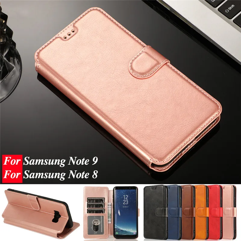 Кожаный чехол-книжка для Samsung Galaxy Note 8 9 10 20 S8 S9 S10 Plus S20 FE S21 | Мобильные телефоны и