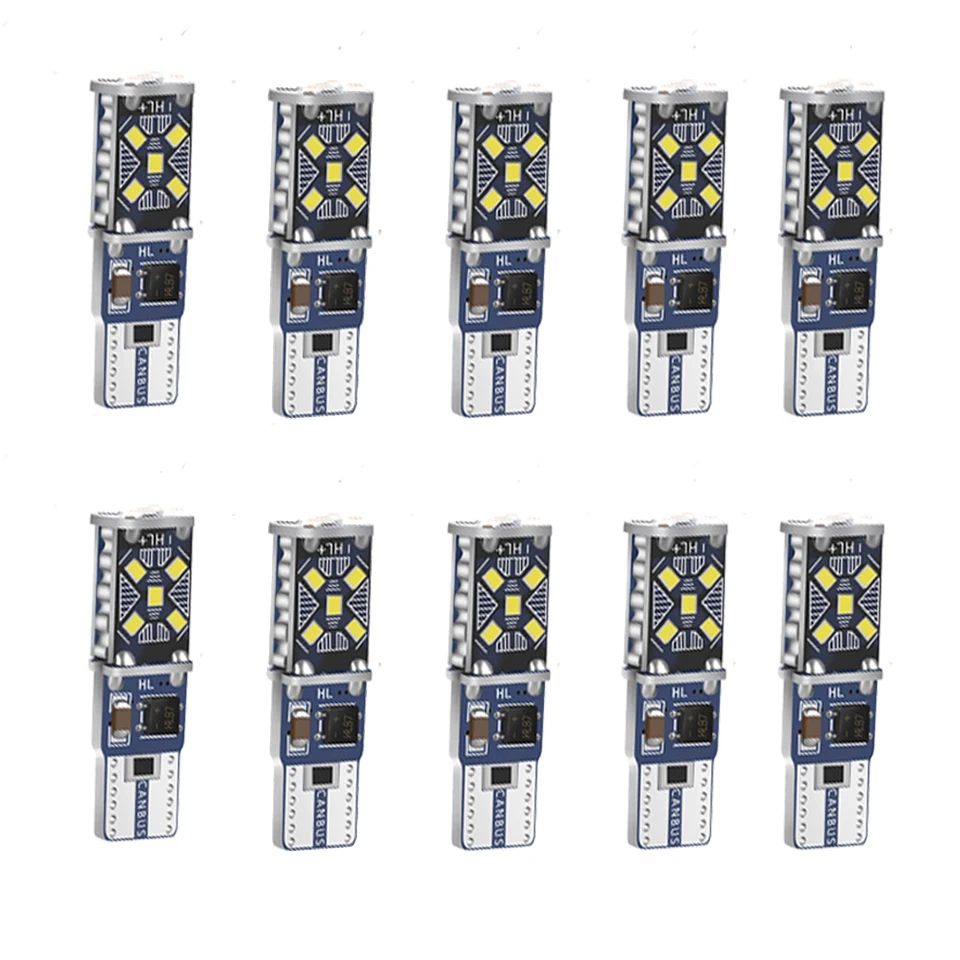 

10x T10 W5W Super Bright LED Car Lights Auto reading doom door bulb vehicle Wedge Turn Side Interior parking DRL Lamp white 12V