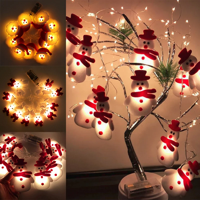 

1.6m 10LED Snowman Light Christmas Tree LED Garland String Light Christmas Decoration For navidad Ornaments Natal New Year 2022