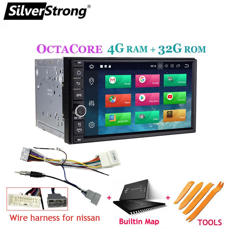 706X5 for Nissan SilverStrong " IPS lcd двойной Din Android9.0 Универсальный 2Din DVD Android автомобильный gps Радио Универсальный 7 дюймов авто стерео 2din 706 - Цвет: 706X5 for Nissan