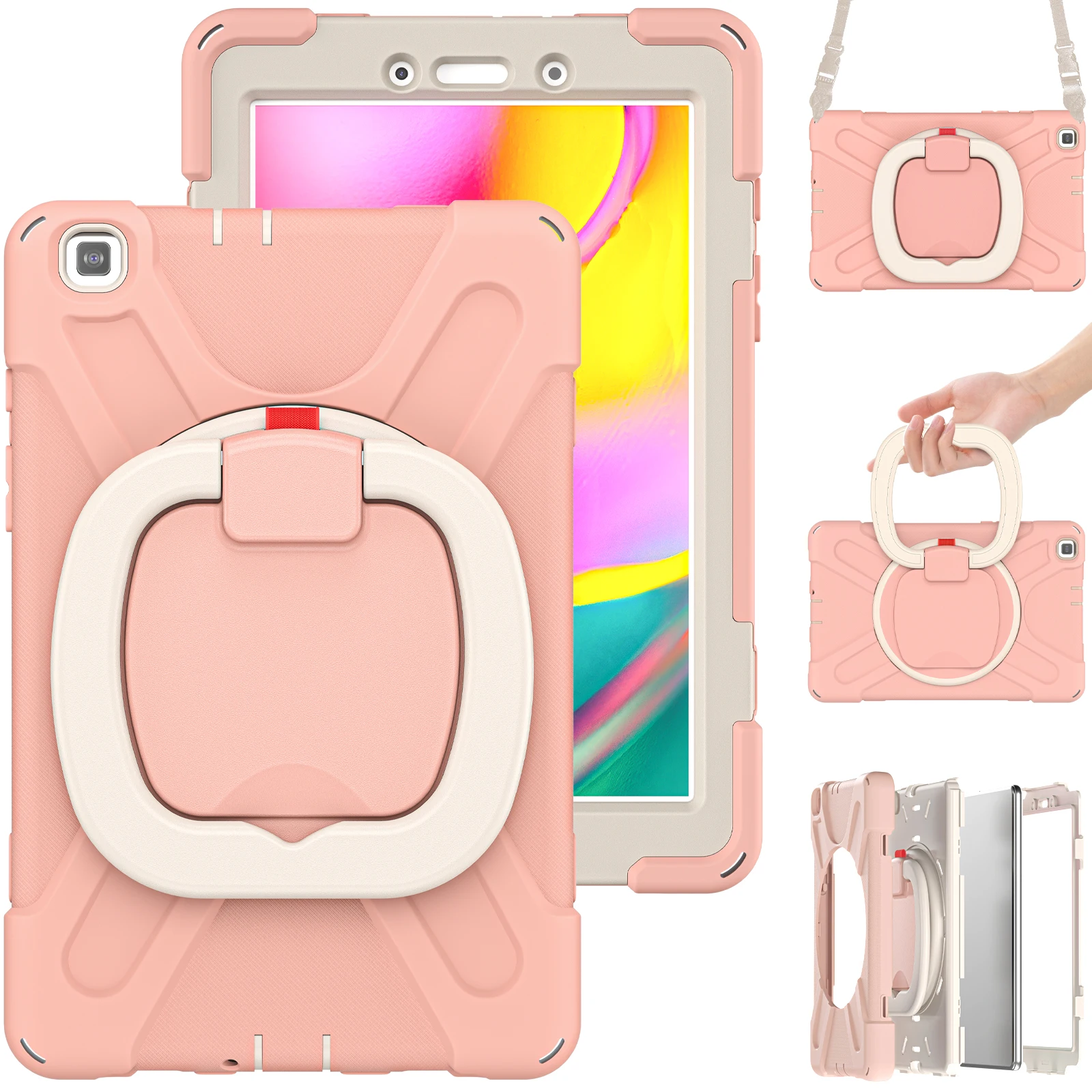 

For Samsung Tab Tab A 8 2019 T290 T295 S6 10.5 T860 Case Shock Proof Silicone full body Cover Stand tablet Case Tab A7 10.4 T500