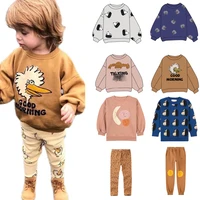 kids clothes sets toddler boys new autumn casual clothing set tao brand baby girls outfit cartoon jumpers tops sweatshirt pants