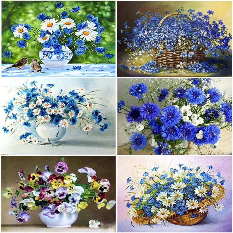 Алмазная 5D Вышивка с цветами Набор для вышивки крестиком мозаика украшение