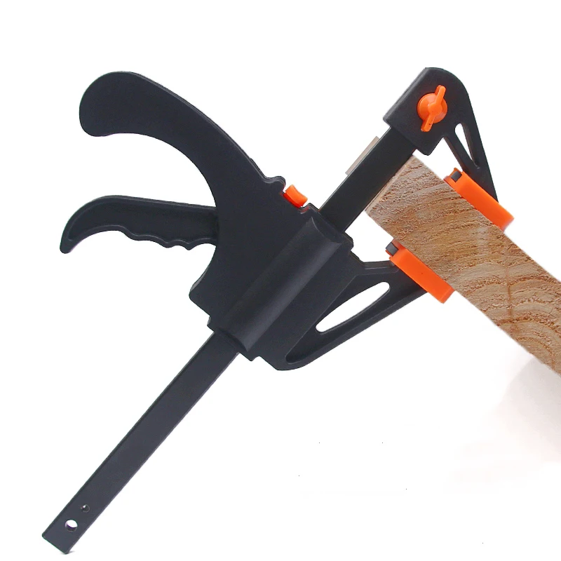 

DTBD 4 inch Woodworking Bar F Clamp Clip Hard Grip Quick Ratchet Release DIY Carpentry Hand Vise Tool