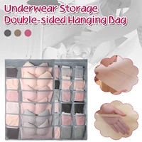 hanging closet organizer double sided 36 pockets underwear organizer washable hanging storage bag for socks bra panties sundries